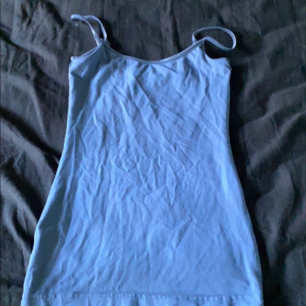 Grayish blue tank top (tight)